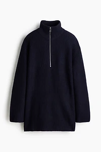 Chunky-Knit Half-Zip Sweater