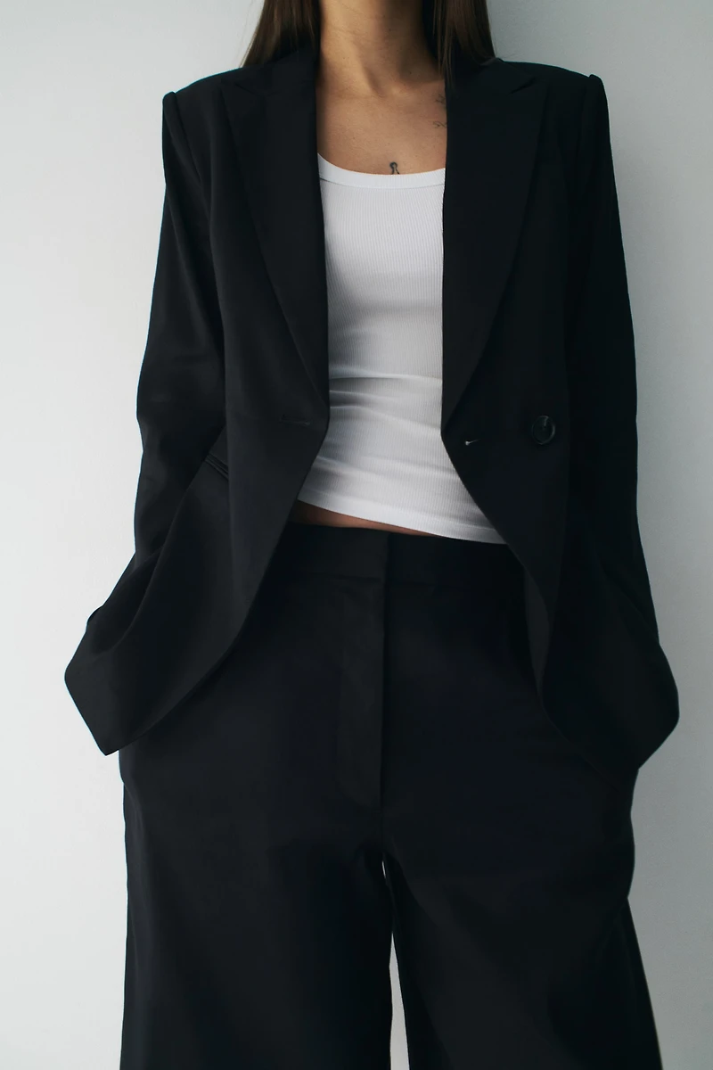 Slim-Fit Linen-Blend Blazer