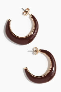 Two-Tone Hoop Earrings
