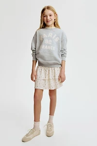 Patterned Tiered Skirt