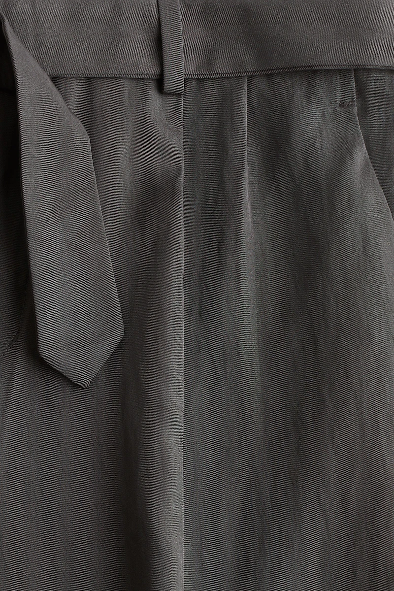 Regular-Fit Twill Pants with Belt