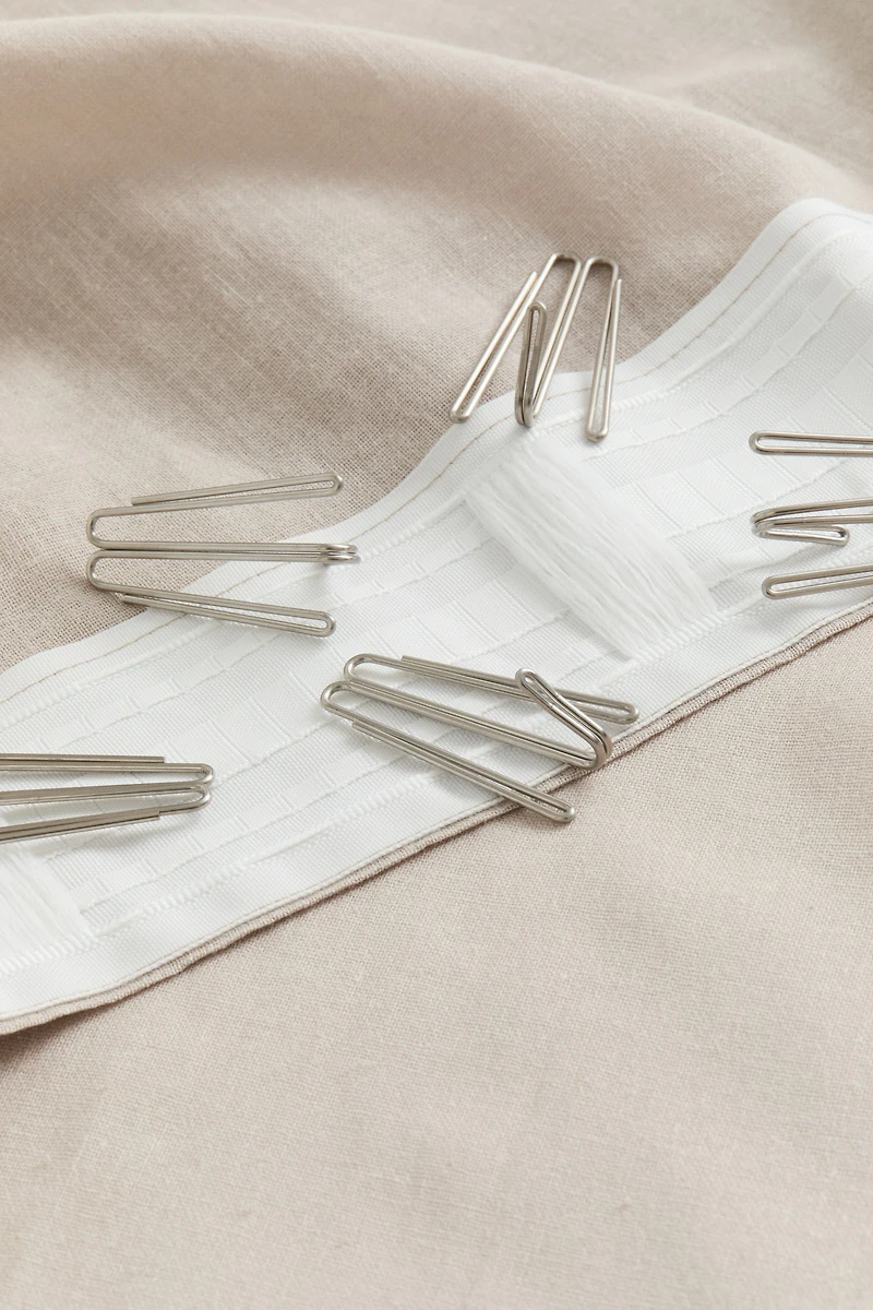 1-Pack Long and Wide Linen-Blend Curtain Panel