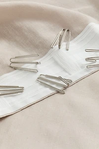 1-Pack Long and Wide Linen-Blend Curtain Panel