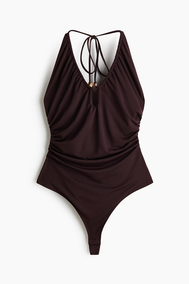 Draped Halterneck Bodysuit
