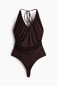 Draped Halterneck Bodysuit
