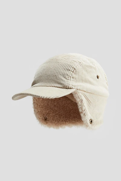 Casquette en velours côtelé