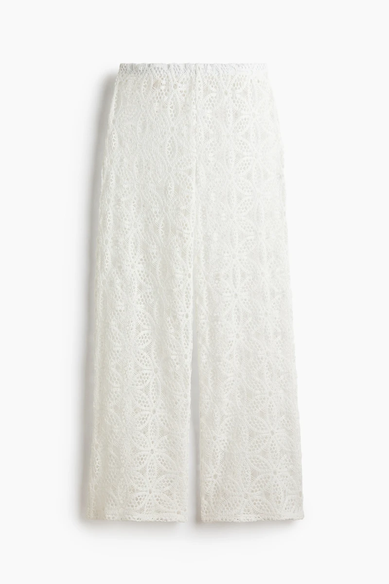 Wide-Leg Lace Pants