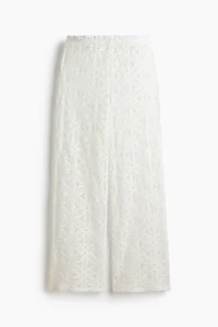 Wide-Leg Lace Pants