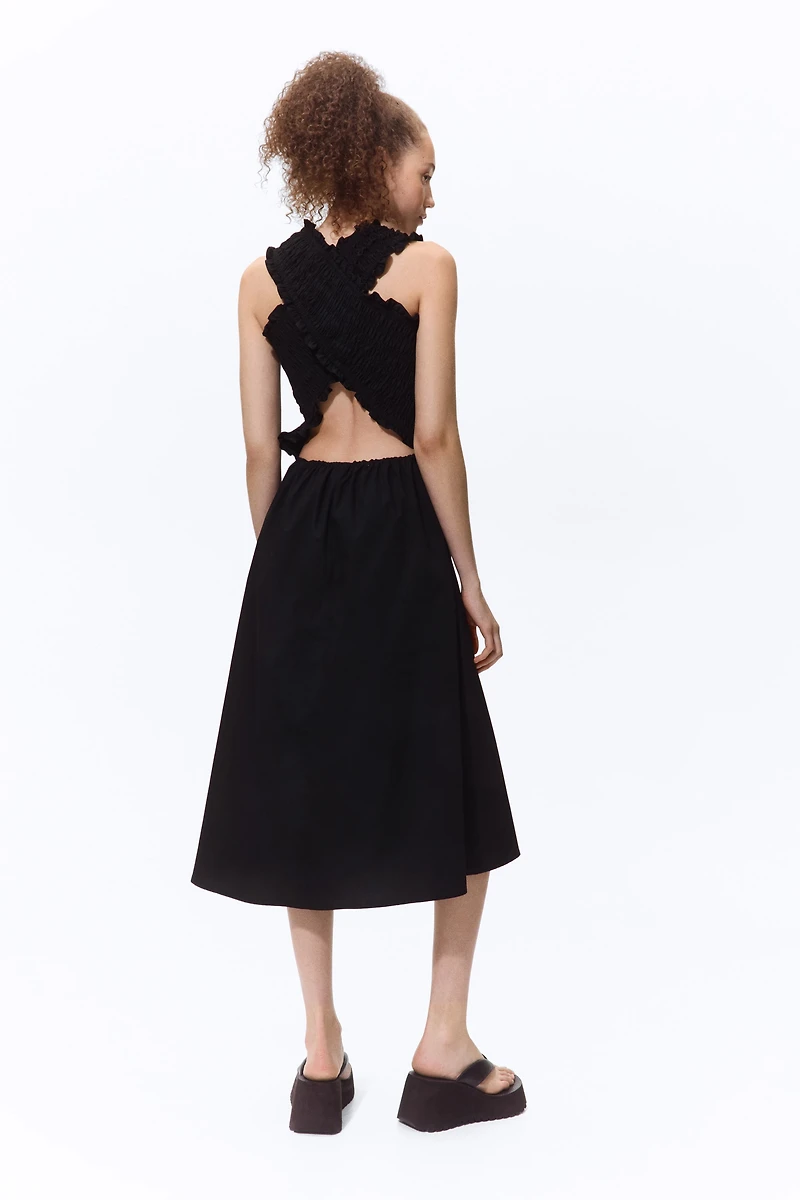 Robe smockée en popeline