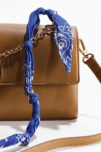 Sac à bandoulière avec détail foulard