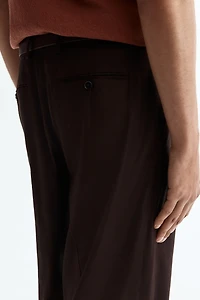 Relaxed-Fit Tailored Linen-Blend Pants