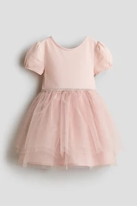 Robe en jersey avec jupe tulle