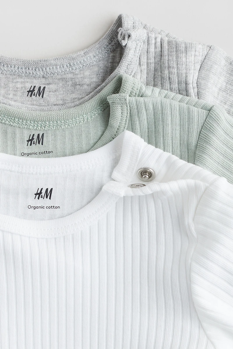 3-pack Ribbed Cotton Bodysuits