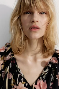 Ruffle-Collar Blouse