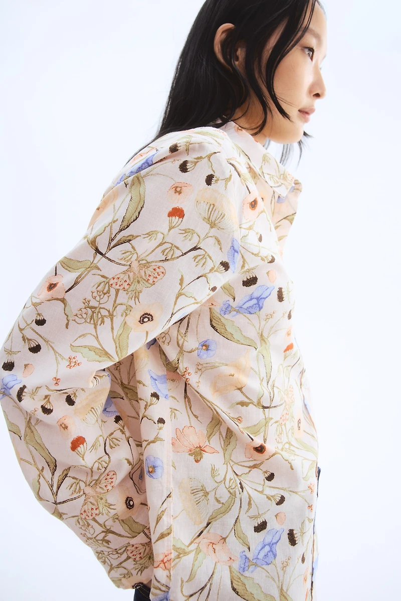 Linen-Blend Shirt