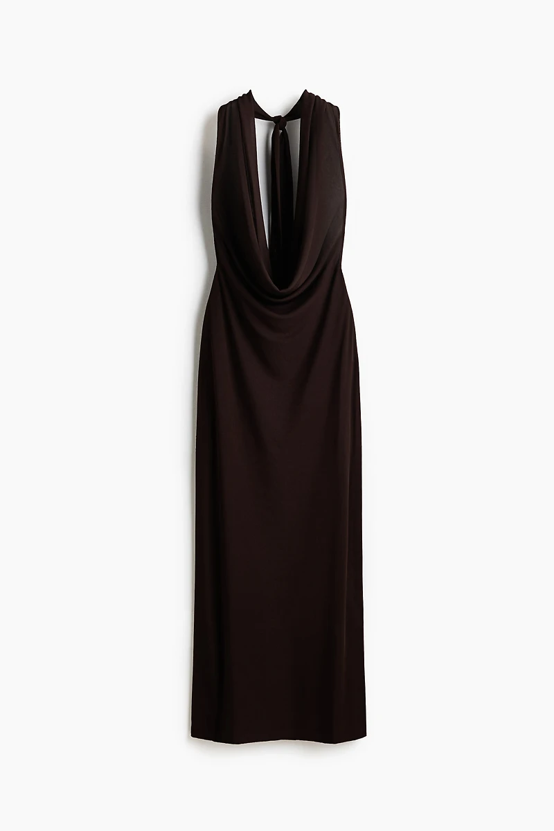 Cowl-Neck Maxi Dress