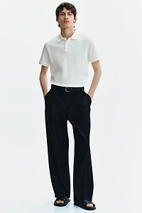 Slim-Fit Waffle-Knit Polo Shirt