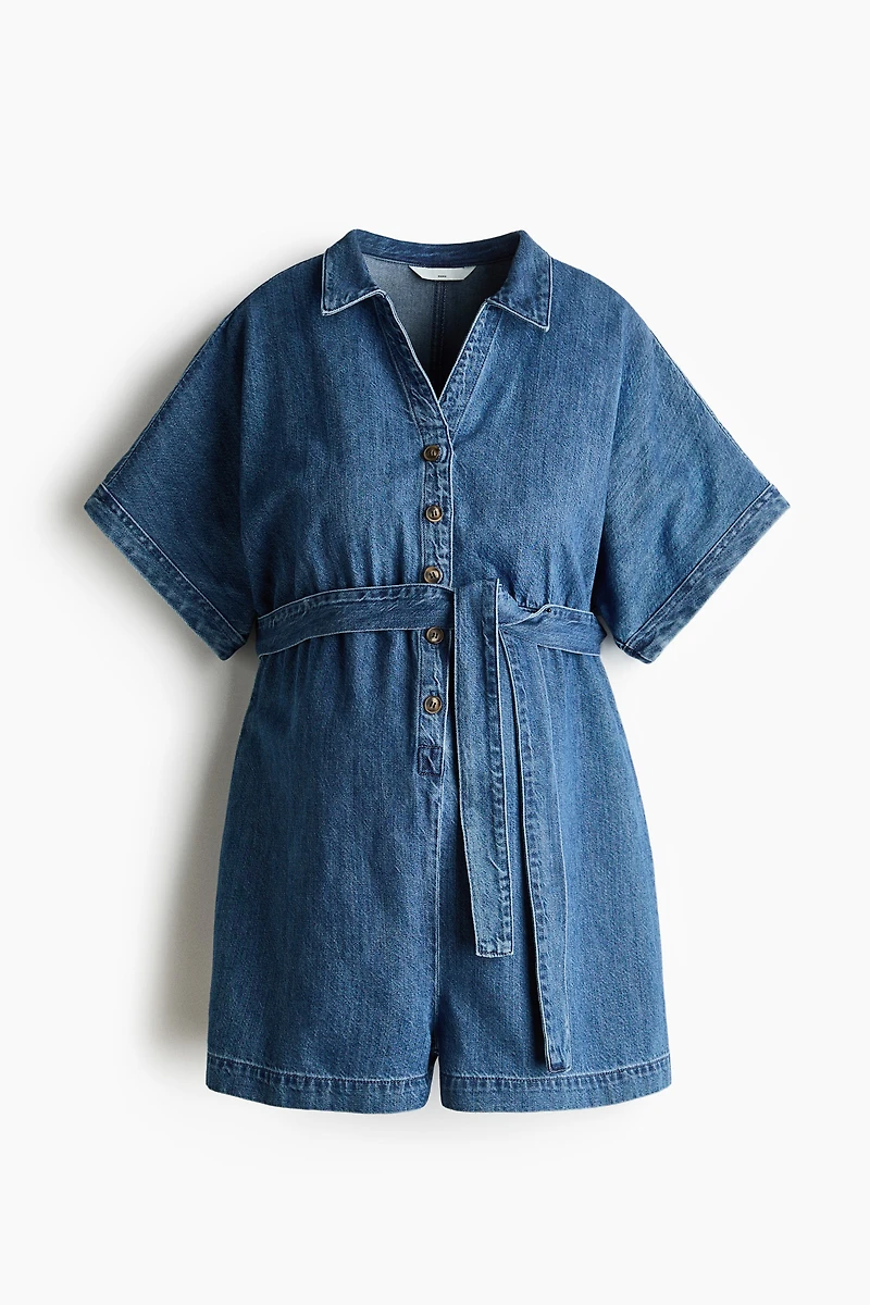 MAMA Combinaison short en denim