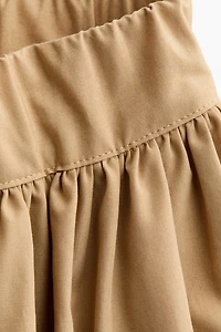 Bubble-Hem Cotton Shorts