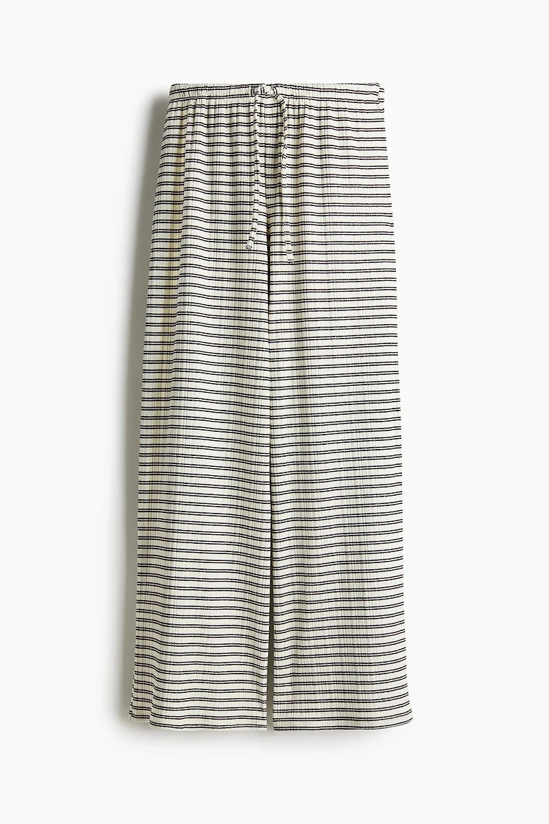 Wide-Leg Drawstring Pants
