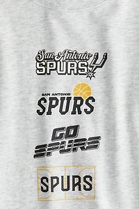 Print-motif cotton T-shirt