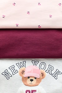 3-Pack Printed T-Shirts