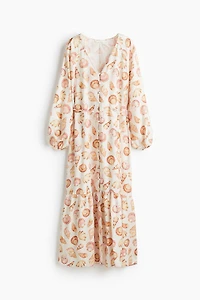 Tie-belt Crêpe Dress