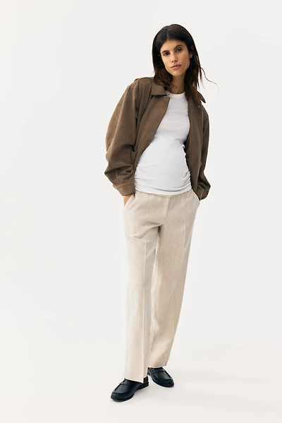 Pantalon chic MAMA en lin mélangé