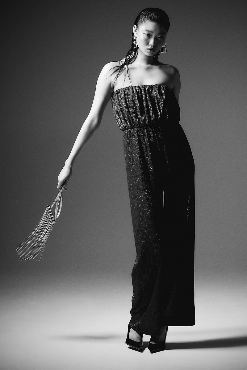 Ribbed Bandeau Jumpsuit