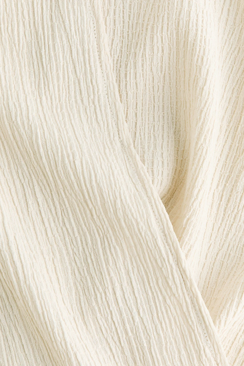 Wrap-Detail Crinkled Top