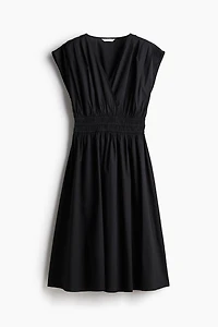 Cotton Dress with Smocked Waist