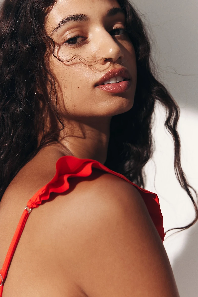 Ruffle-Trimmed Swimsuit