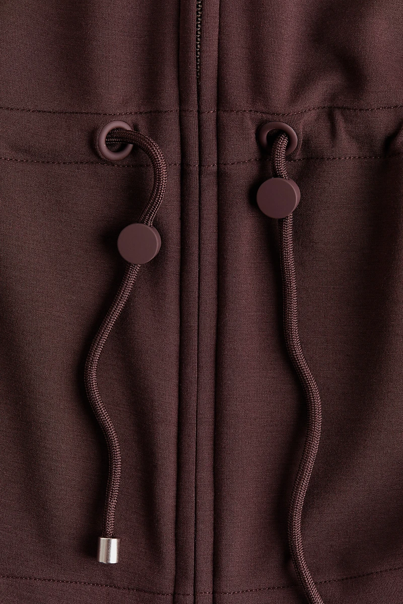 Drawstring-Detail Sweatshirt Jacket