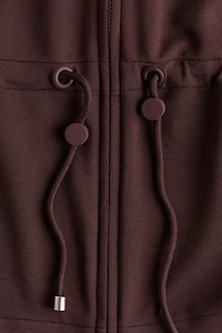 Drawstring-Detail Sweatshirt Jacket