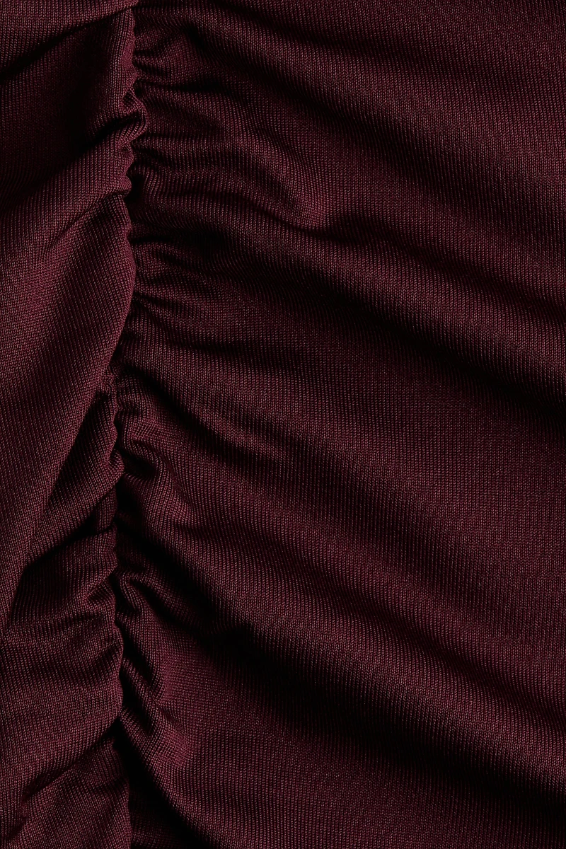 Draped one-shoulder dress