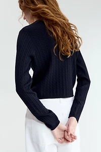 Cable-Knit Cardigan
