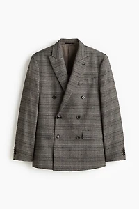 Regular-Fit Wool-Blend Double-Breasted Jacket
