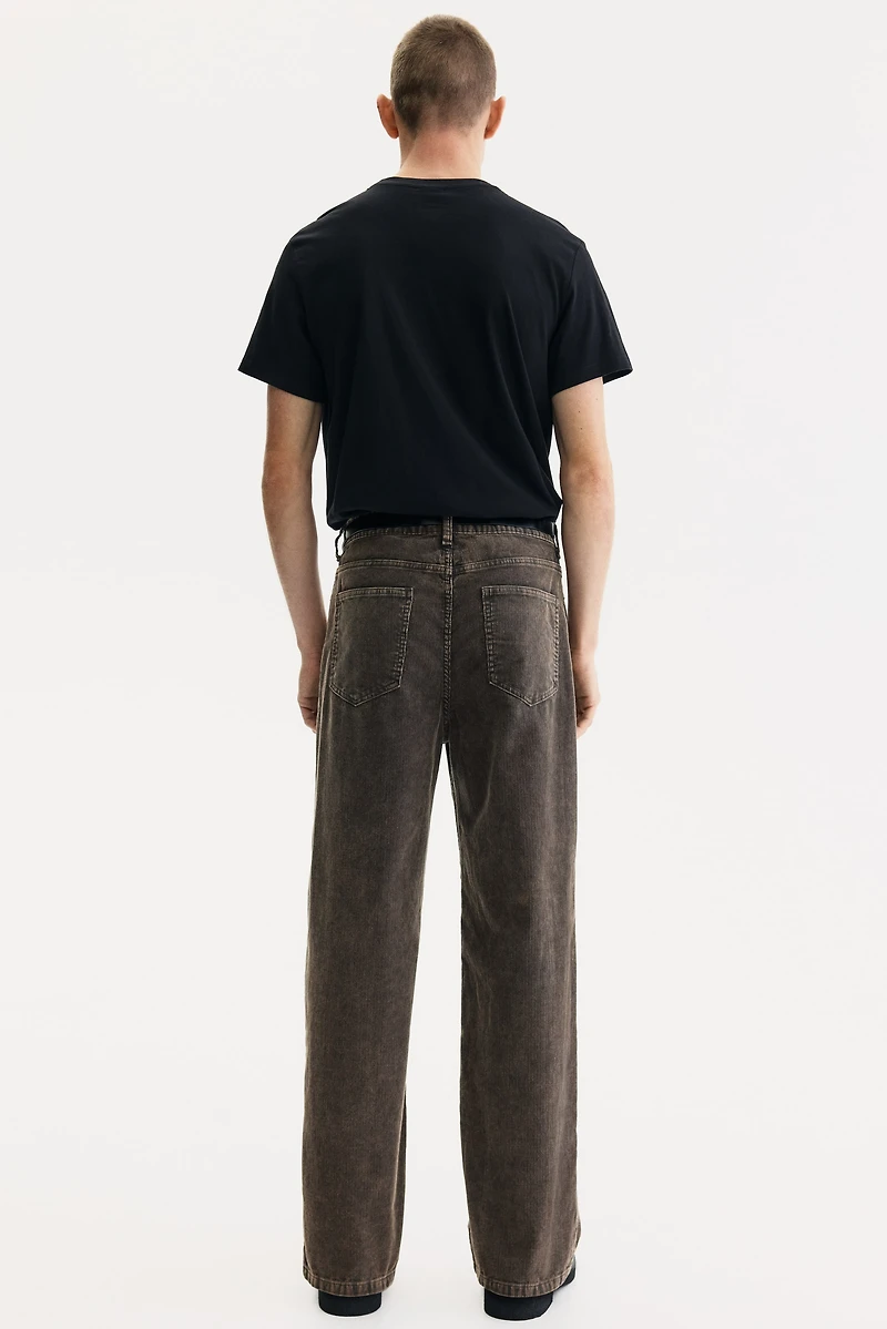 Pantalon décontracté en velours côtelé