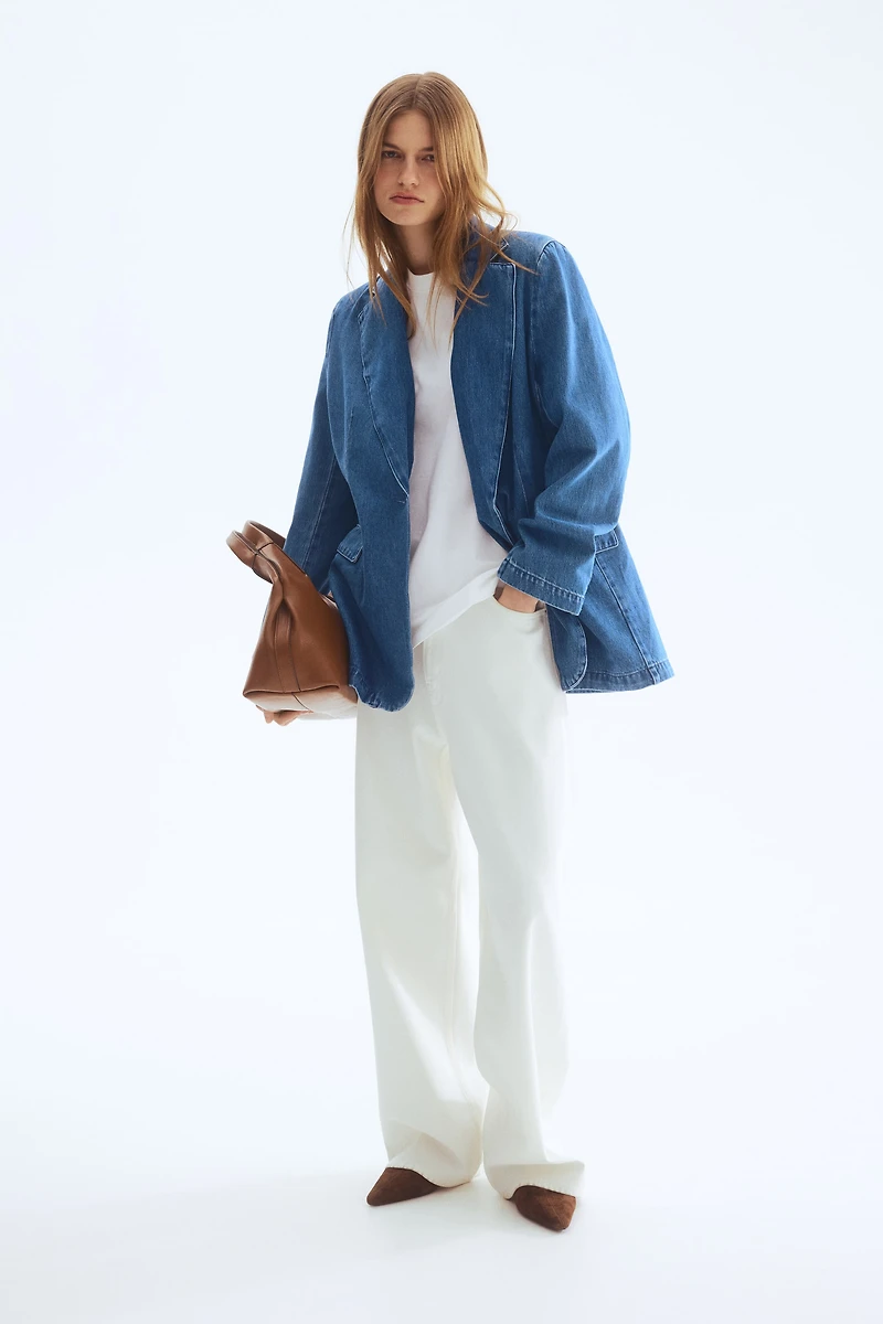 Single-Breasted Denim Jacket