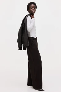 Belted Ponte Pants