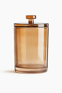 Pot en verre avec couvercle