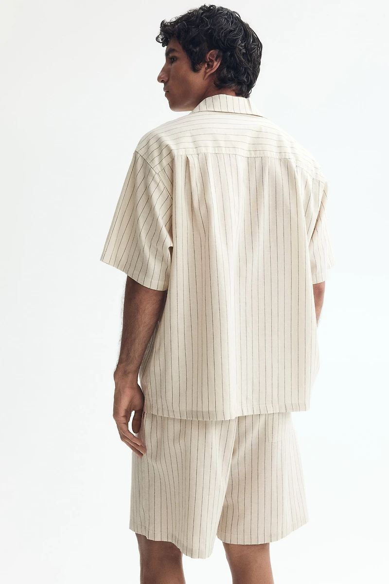 Linen-Blend Resort Shirt and Shorts Set