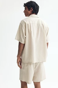 Linen-Blend Resort Shirt and Shorts Set