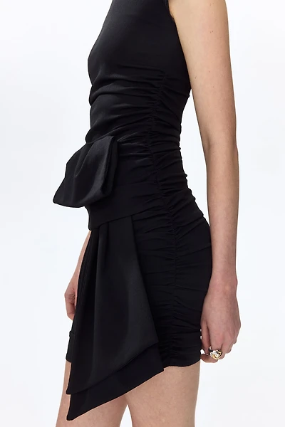 Draped Off-the-Shoulder Dress