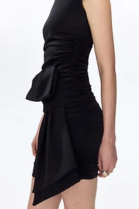 Draped Off-the-Shoulder Dress