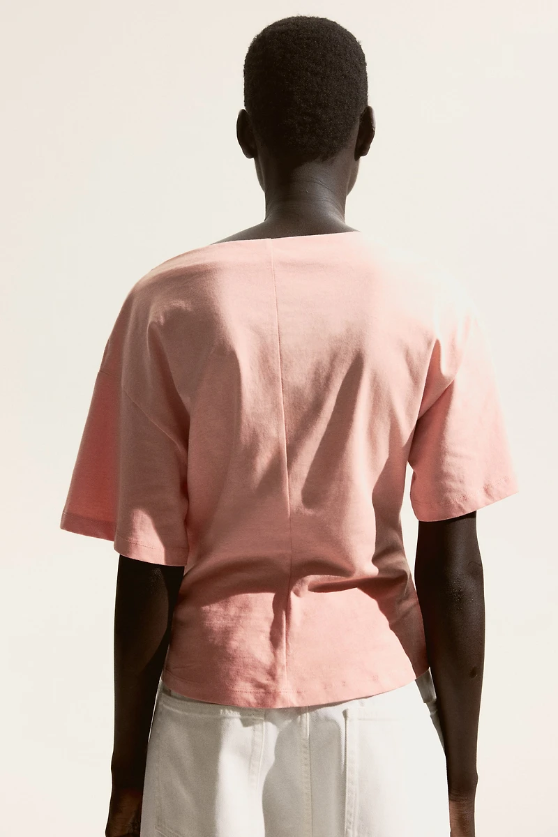 Boat-Neck Cotton Top