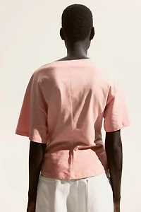 Boat-Neck Cotton Top