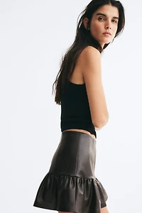 Coated Tiered Skirt