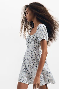 Puff-Sleeved Dress