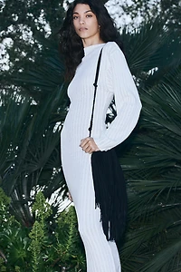 Hole-Patterned Maxi Dress